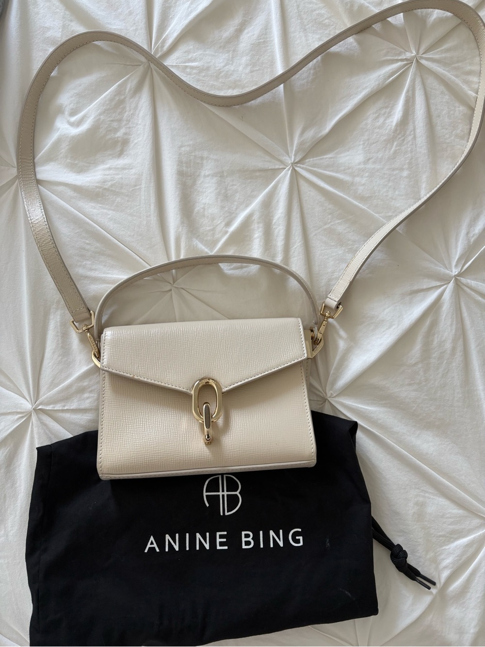 ANINE BING Off White Mini Colette bag